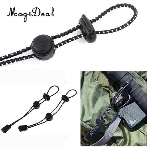 2 Pieces Outdoor Walking Stick Holder Elastic Wrist Strap for Backpack Hiking Pole Canes Alpenstocks Fixing Buckle Security