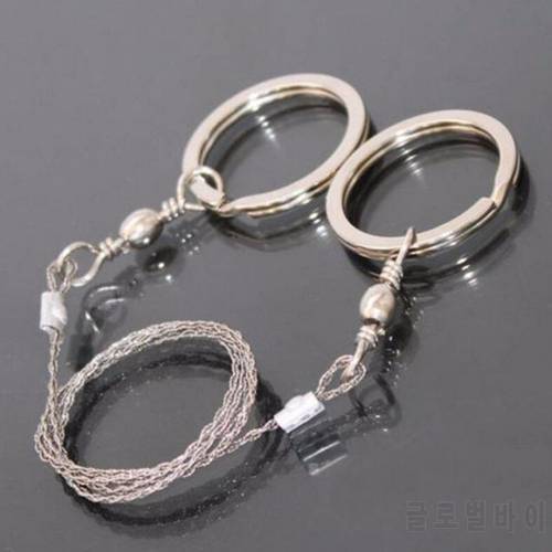 VILEAD Emergency Survival Saw Stainless Steel Wire Saw Outdoor Portable Mini Chain Saw Camping Hiking Pocket Ring Saw Rope