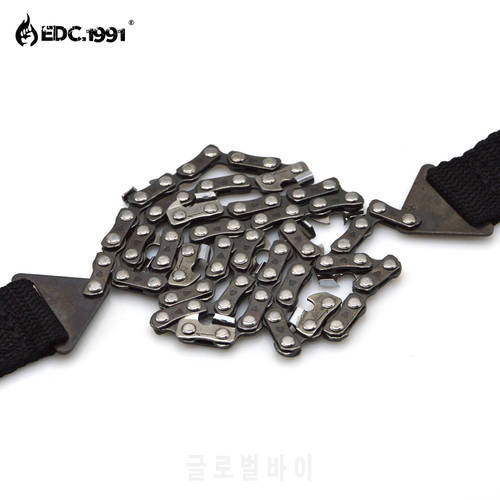Outdoor Survival Gear 65 Manganese Steel Hand Felling Saw Portable Hand Chain Wire Saw Camping Equipment Tactical Tool