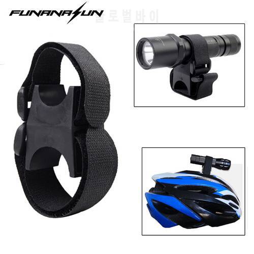 Bike LED Flashlight Strap Mount Led Tourch Fixed Clip Mountain Bicycle Helmet Gun Lock Block Holder Universal