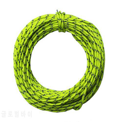 15 Meters Outdoor Reflective Wind Rope 2.5mm Sun Shelter Awning Camping Nightlight Windproof Noose Tent Rope Outdoor Tools