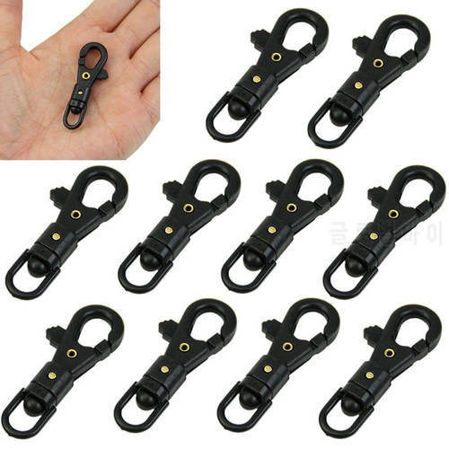 10 Pcs Carabiner Rotatable Buckle Clip Quickdraw Key Chain Paracord Backpack EDC outdoor