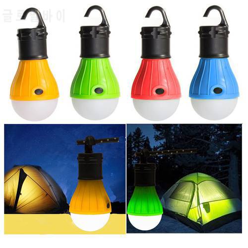 4 Colors Lightweight Outdoor Mini Camping Lamp Environmental Ball Light Bulb Tent Accessories 3 Leds Hanging Hiking Lights