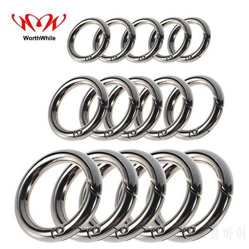 WorthWhile 5 pieces/lot Camping Hiking O Shape Ring Outdoor Tools Zinc Alloy EDC Buckles Clips Carabiner Round Trigger Hooks