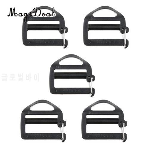 5 Pieces Plastic Webbing Buckle Curve Tri-Glide Slider Adjustable Buckle Camping Hiking Fishing Sports Bag Backpack Accessories