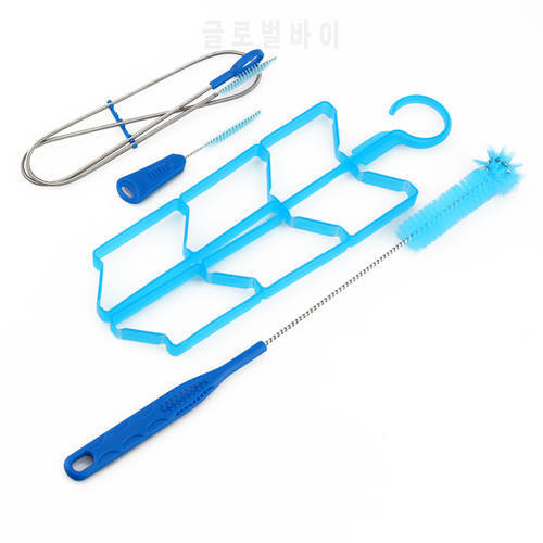 4 in 1 Water Bag Cleaning Kit Water Bladder Bag Cleaning Tube Hose Sucker Brushes Drying Rack Water Hydration Bladder Clean Tool