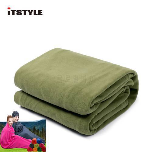 ITSTYLE Ultra-light 2 thickness Polar Fleece Sleeping Bag Portable Outdoor Camping Travel Warm Sleeping Bag Liner