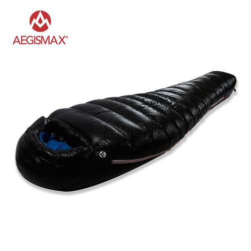 AEGISMAX 2017 New 650FP Duck Down Sleeping Bag Outdoor Camping Ultralight Mummy Adult Splicing Winter Sleeping Bag
