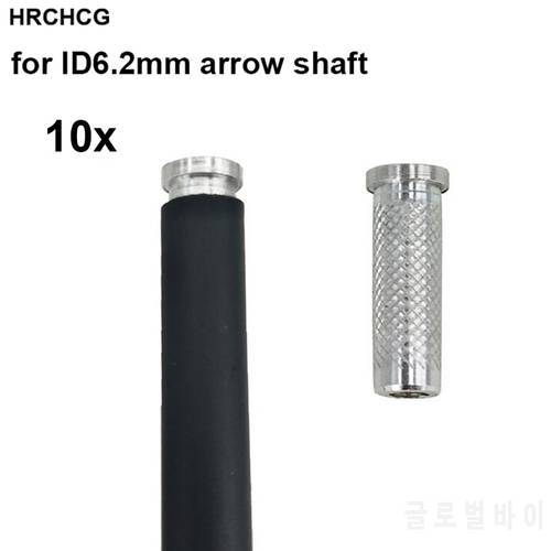10PCS Aluminum Arrow 6.2mm for ID 6.2mm Hunting Arrows Shaft Arrow Heads Broadheads Carbon Fiberglass Aluminum Arrow