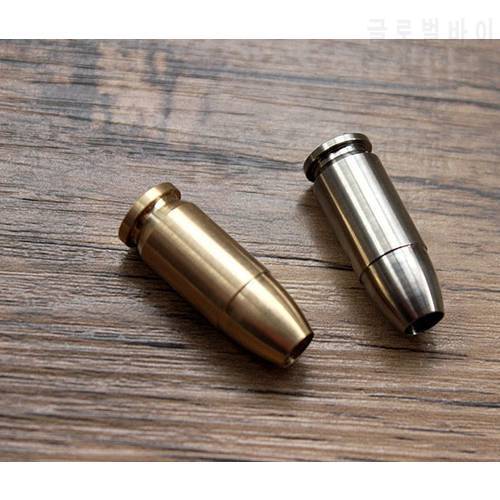 Paracord DIY Brass/TC4 Titanium Paracord Beads Lanyard Metal Charms Bullet Beads For Bracelet Knife Lanyards Accessories DIY Pen