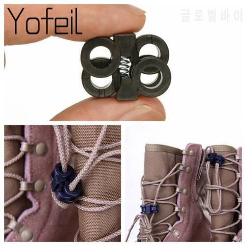 10pcs/lot Outdoor Tactical Sports Paracord Adjustment Buckle Cross Large Aaperture Fast Type Non-slip Shoelace Buckle