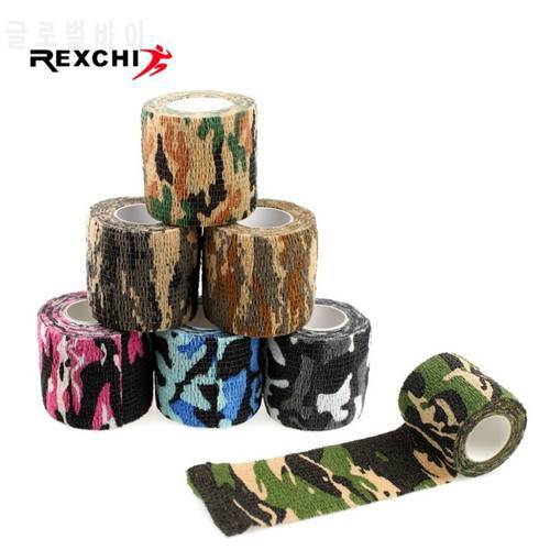 Camping Hiking Self Adhesive Camouflage Elastic Tape Camo Wrap Outdoor Tools Military Tactical EDC Survival Bandage 5*450cm