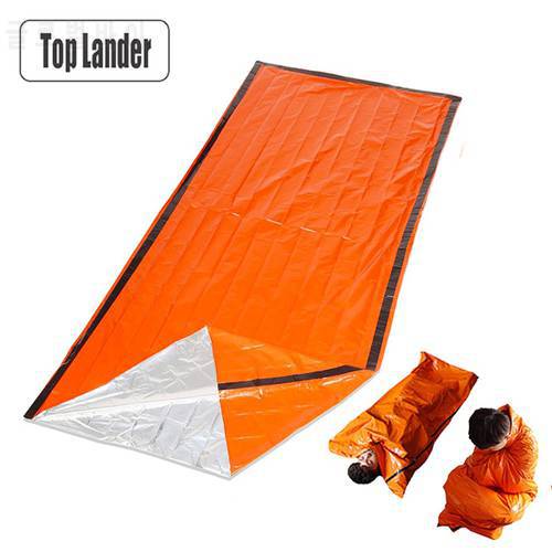 Portable Emergency Sleeping Bag Thermal Survival Bivvy Sack First Aid Emergency Blanket for Outdoor Camping Hiking Adventure