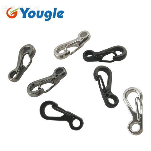 YOUGLE 100 PCS/LOT EDC Keychain Spring Clasps Climbing Carabiners Camping Bottle Hooks Paracord Tactical Survival Gear