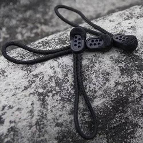20pcs EDC outdoor camping zipper head clothing apparel accessories Anti-skid chains tail rope zipper slider cable backpack FW112