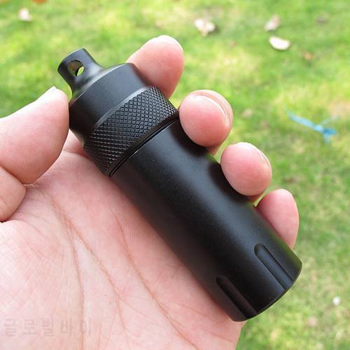 Aluminum Alloy Waterproof Canister Medicine Seal Capsule Bottle Toothpick Box Outdoor Tool
