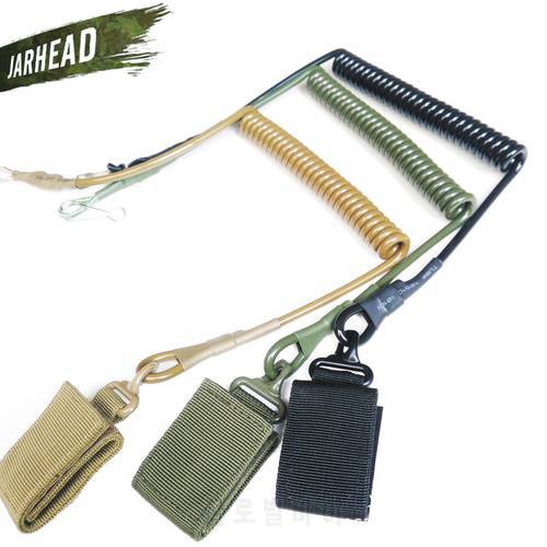 Multi-purpose Adjustable Tactical Lanyard Anti-lost elastic Army fans outdoor Pistol Handgun Sling/Strap Hunter rope keychain
