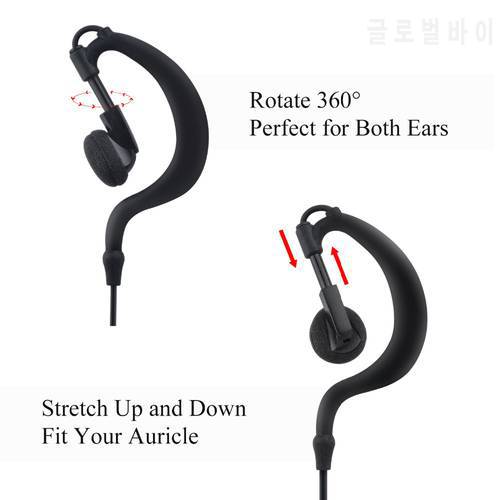 2.5mm headset with PTT MIC Walkie Talkie Earpiece for R40 Radio 115cm length earphone walkie talkie earpiece with throat mic