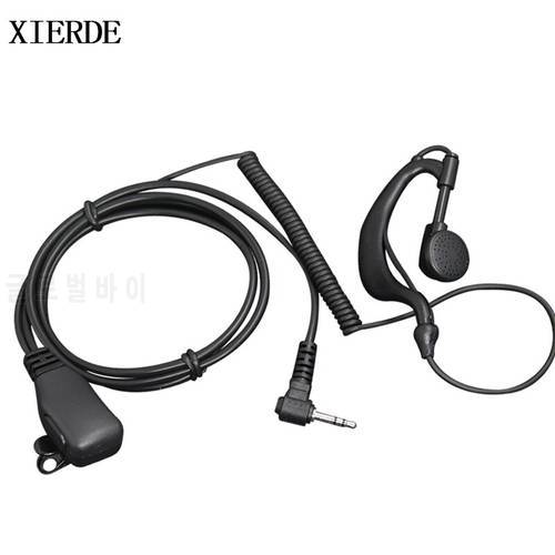 2.5mm 1 Pin Ear Hook Earpiece With PTT Mic for Motorola Portable Radio TLKR T5 T7 T8 T80 Talkabout XTR446 Two Way Radio