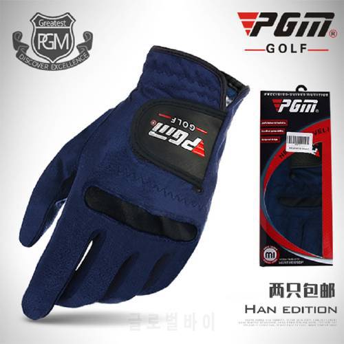 Wholsale Golf Gloves Men microfiber dark blue gloves soft Wearable Microfiber Cloth Male Sportswear Entertainment Outdoor Gloves