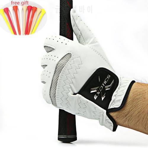 Golf Glove Men&39s Left Hand Soft Breathable Pure Sheepskin Golf Gloves Golf Outdoor sport accessories free shipping