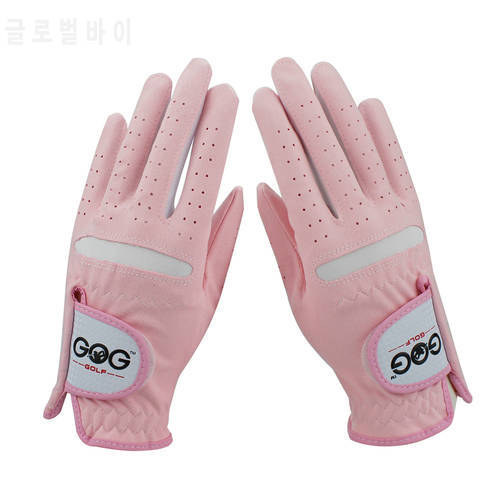 Pack 1 Pair GOG GOLF GLOVES 2 Color Professional Breathable Soft Fabric for Women Outdoor Training Golf Supplies Free Shipping