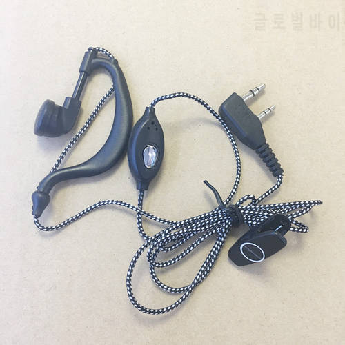 reliable knit cable headphone K plug 2pins for Kenwood Baofeng TYT Wouxun Puxing Linton Quansheng etc walkie talkie