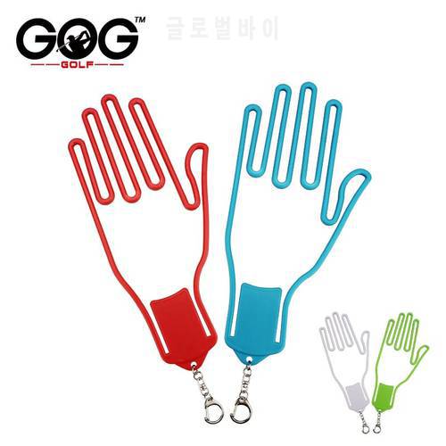 2 Pcs Golf Glove Holder Plastic Colorful Glove Hanger with Key Chain Golf Gloves Stretcher 1 Pair