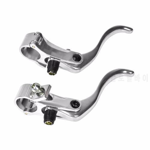 1 Pair 24mm Bicycle Brake Handle Lever Lightweight Aluminum Alloy Bike Brake Handle Fixed Gear Bicycle Brake Lever Parts