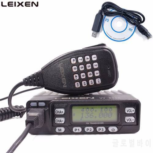 Car Radio LEIXEN VV-898 25W Dual band 144/430MHz Mobile Transceive Amateur Ham Radio + USB Programming Cable Leixen UV-25HX