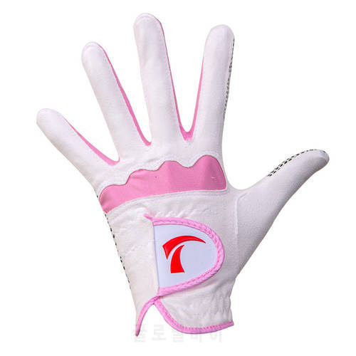 Women Right Left Hand Golf Gloves Sunscreen Sweat Absorbent Microfiber Cloth Gloves Soft Breathable Abrasion Mittens D0632
