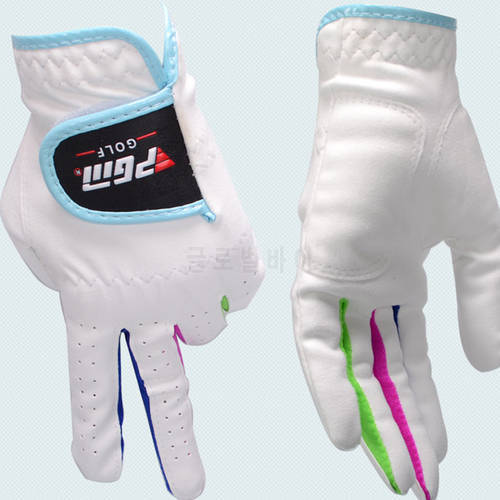 PGM Authentic Children Sport Hands Gloves Girs Pink Kids Boy White Golf Gloves Left and Right Waterproof Golf Gloves New 16 17
