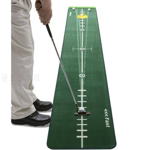Track Putting Mat Edition 2, Medium, 300 x 50 Centimeter, Including Ballstopper, Realistic Silicone Putting-Cup, Underlay Wedges