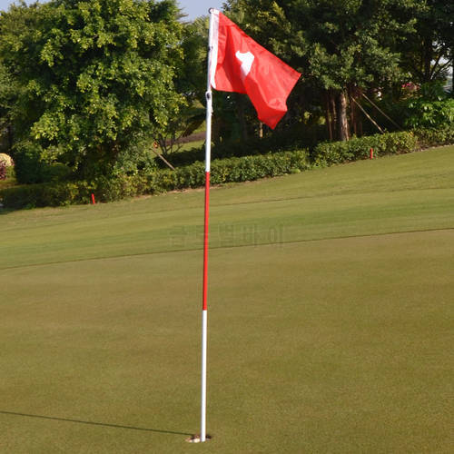 Golf Flag Golf Hole Cup Flag Stick 3 Section Backyard Practice Golf Green Flag and Flagpole Golf Hole Cup