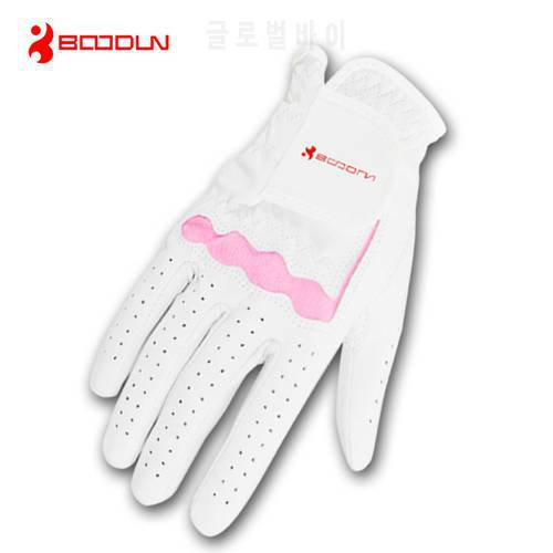 Boodun 1PCS Leather Women&39s Golf Gloves for Left Right Hand Breathable Soft Sheepskin Sports Gloves Golf Accessories