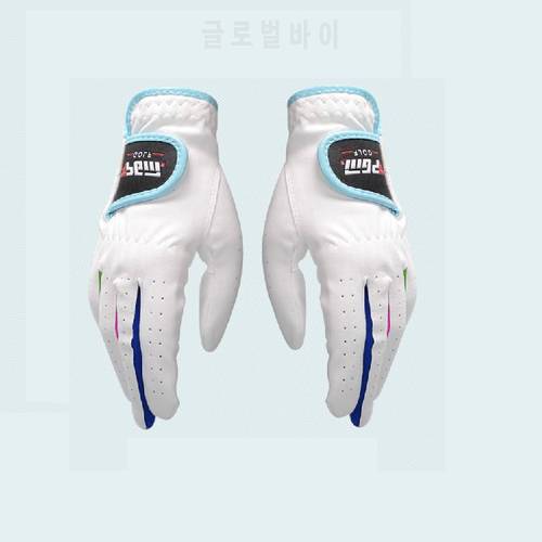 Golf Gloves for Child Microfiber Material Breathable Environmental Material Gloves One Pair Golf Glove