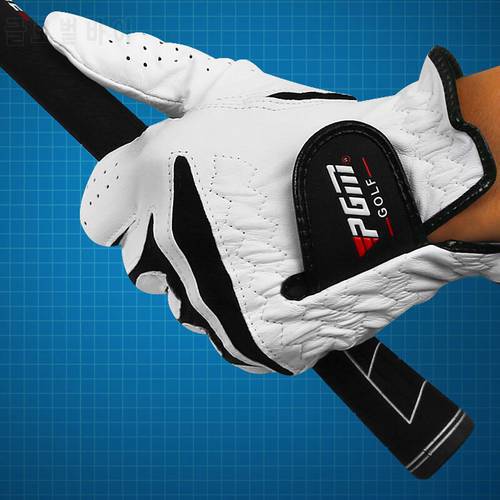 Pgm Golf Right/Left Hand Gloves Leather Anti-Slip Men Golf Gloves Soft Breathable Wear-Resistant Gloves Golf Accessories D0013