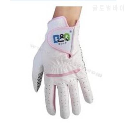 hot sale B&G white genuine leather women golf gloves