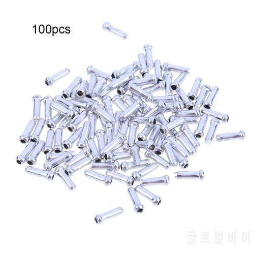Bicycle Cable End Caps 50/100/200PCS Bike Bicycle Brake Shifter Aluminum Inner Cable Tips Crimps Cycle Cycling Parts Derailleur
