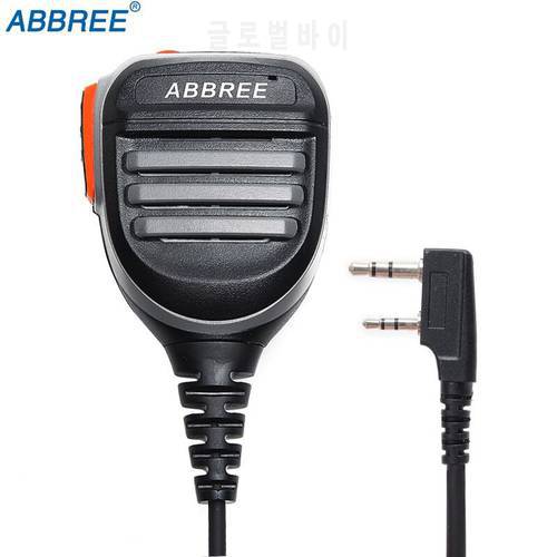 ABBREE PTT Rainproof Shoulder Speaker Microphone for Baofeng Two Way Radio DM-860 DM-1701 DMR Digital Walkie Talkie