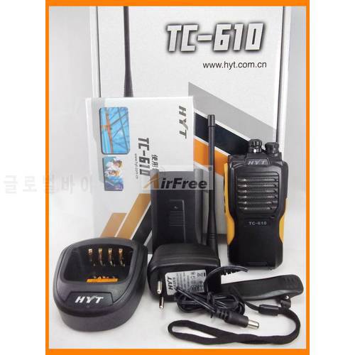 HYT TC-610 5W Portable Two Way Radio with Li-ion battery HYTERA TC610 long range Walkie Talkie UHF VHF Business Radio