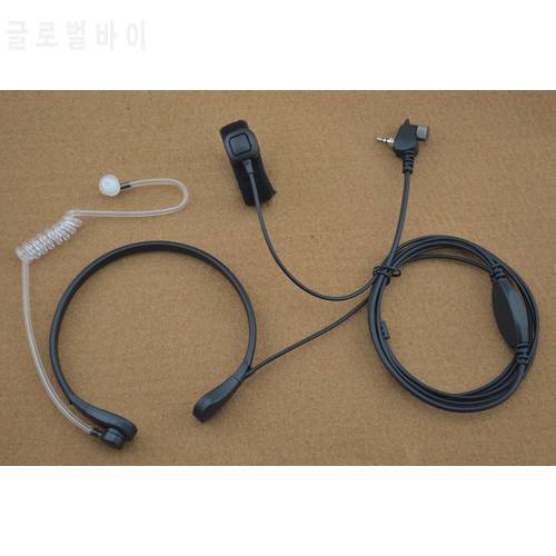 Free Shipping Throat Vibration Headset Earpiece Earphone w/ Finger PTT and Air Acoustic Tube for Motorola Tetra MTP850 MTH800