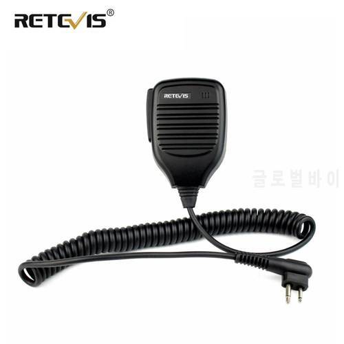 Retevis R-321 2Pin PTT Speaker Microphone For Motorola GP68 GP300 DEP450 EP450 For HYT TC-500 TC-610 Walkie Talkie Accessories