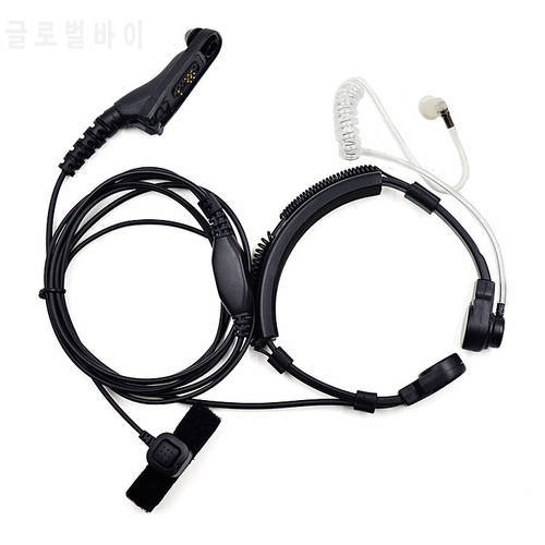 Extendable Throat Microphone Headset Earpiece PTT For Motorola APX2000 APX6000 APX7000 APX8000 Portable Radio Transceiver