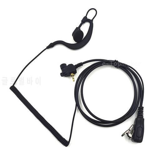 1 Pin Covert Curl Wire Headset Earpiece Mic PTT for Motorola MTP850 Two Way Portable Radio MTH600 MTH650 MTH800 MTH850 MTS850