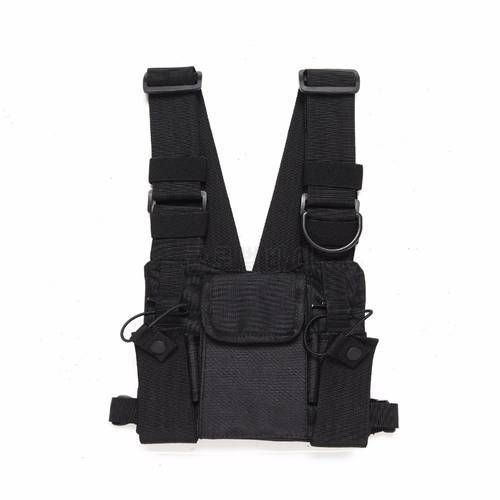 Abbree Chest Harness rig bag Front Pack Pouch Holster Vest Rig Carry for Two Way Radio Baofeng TYT Wouxun Motorola Walkie Talkie