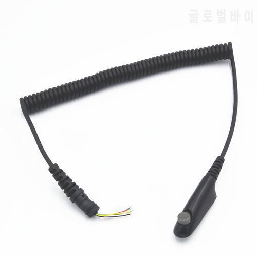 2PCS/LOT Good Quality 5 Wires GP328 Radio Mic Flexible Cable 6 Pin for UHF VHF HAM Transceiver/Walkie Talkie Accessory