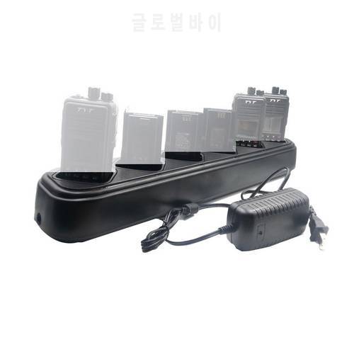 2PCS Six Way Charger/Six-Way High Safety Performance Fast Charging Suitable Good Quality for TYT MD-380/MD-280 Walkie Talkie