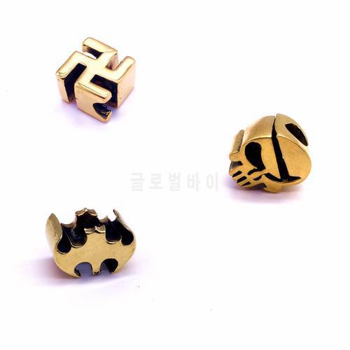 EDC Knife Beads Brass Charms For Paracord Bracelet Accessories Survival,Handmade DIY Pendant Buckle for Paracord Knife Lanyards