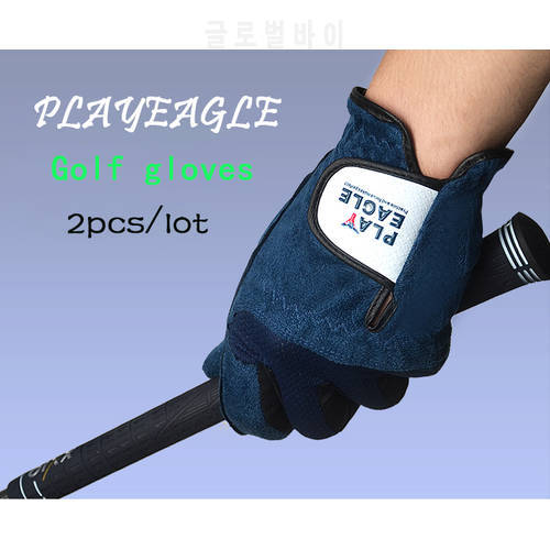 PLAYEAGLE 2pcs/lot Microfiber Men Left Hand Golf Gloves Soft Breathable Non-slip Gloves Outdoor Sports Glove